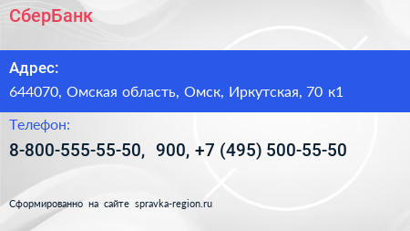 СберБанк - визитка