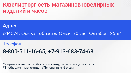 Ювелирторг сеть магазинов ювелирных изделий и часов - визитка