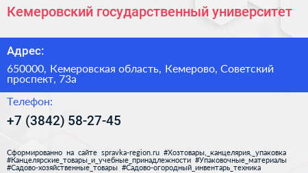 Кемеровский государственный университет - визитка