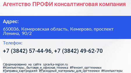 Агентство ПРОФИ консалтинговая компания - визитка