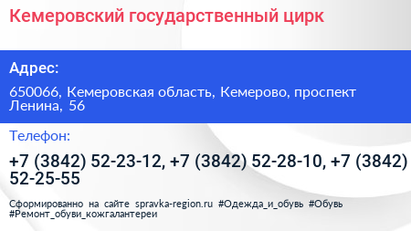 Кемеровский государственный цирк - визитка