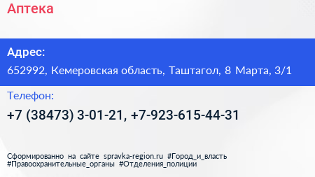 Аптека - визитка