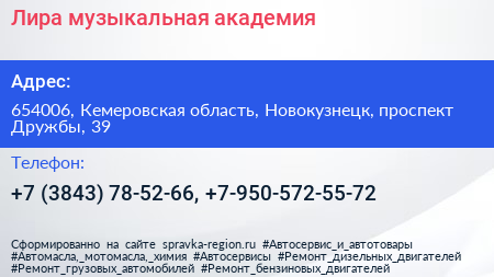 Лира музыкальная академия - визитка