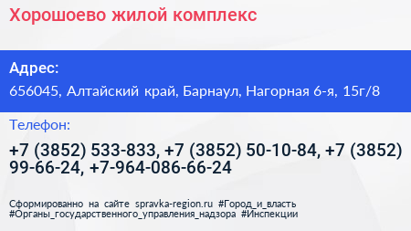 Хорошоево жилой комплекс - визитка