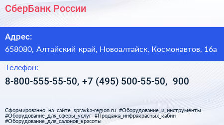 СберБанк России - визитка