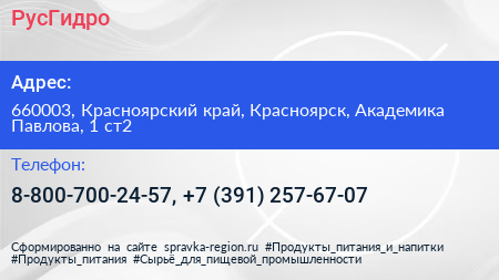 РусГидро - визитка