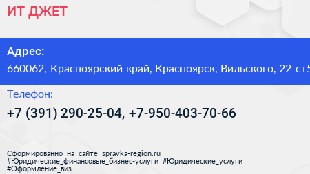 ИТ ДЖЕТ - визитка