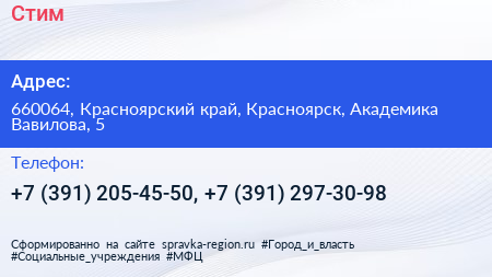 Стим - визитка