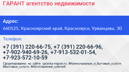 ГАРАНТ агентство недвижимости - визитка