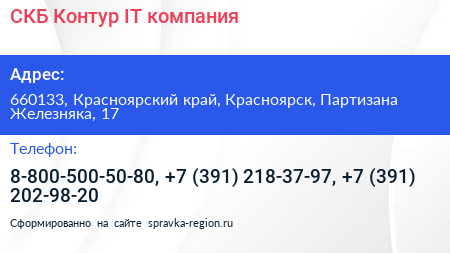 СКБ Контур IT компания - визитка