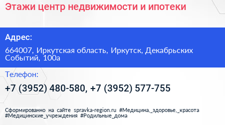 Этажи центр недвижимости и ипотеки - визитка