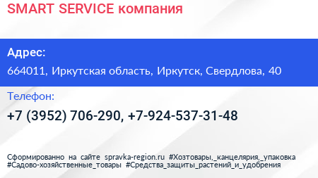 SMART SERVICE компания - визитка