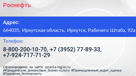 Роснефть - визитка