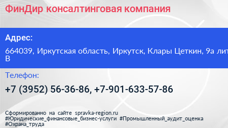 ФинДир консалтинговая компания - визитка