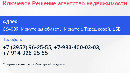 Ключевое Решение агентство недвижимости - визитка