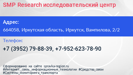 SMP Research исследовательский центр - визитка