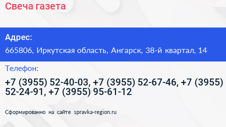 Свеча газета - визитка