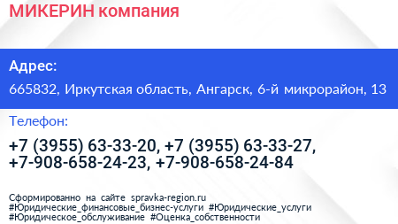 МИКЕРИН компания - визитка