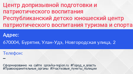 Центр допризывной подготовки и патриотического воспитания Республиканский детско юношеский центр патриотического воспитания туризма и спорта - визитка