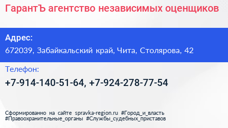 Нажмите, чтобы скачать визитку ГарантЪ агентство независимых оценщиков - визитка