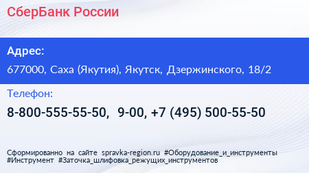 СберБанк России - визитка