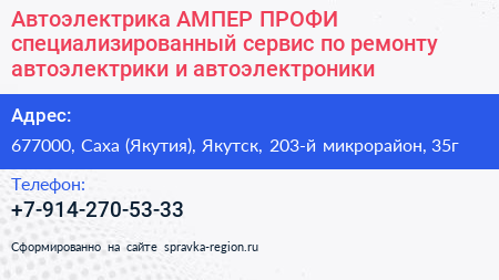 Автоэлектрика АМПЕР ПРОФИ специализированный сервис по ремонту автоэлектрики и автоэлектроники - визитка