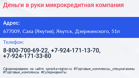 Деньги в руки микрокредитная компания - визитка