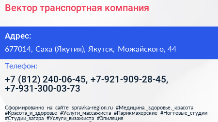 Вектор транспортная компания - визитка