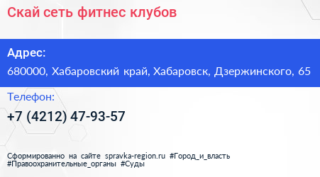 Скай сеть фитнес клубов - визитка