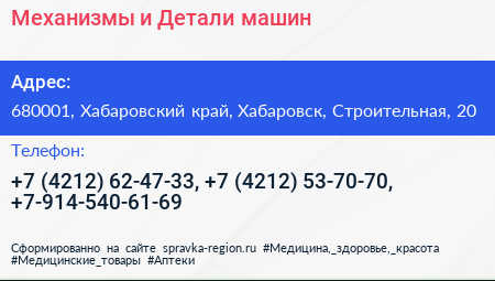 Механизмы и Детали машин - визитка