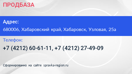 ПРОДБАЗА - визитка