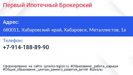 Нажмите, чтобы скачать визитку Первый Ипотечный Брокерский - визитка