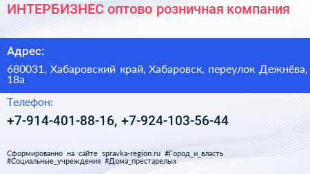ИНТЕРБИЗНЕС оптово розничная компания - визитка