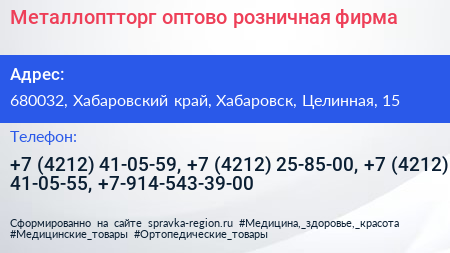 Металлоптторг оптово розничная фирма - визитка