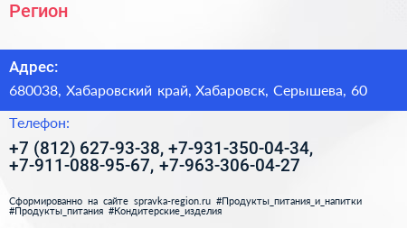 Регион - визитка