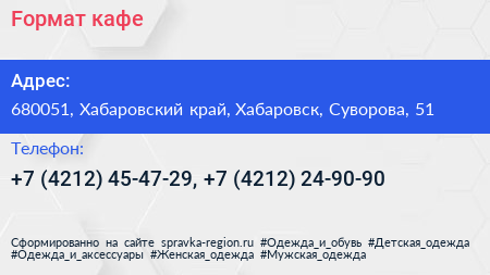 Foрмат кафе - визитка