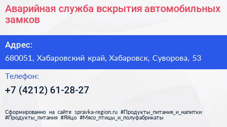 Аварийная служба вскрытия автомобильных замков - визитка