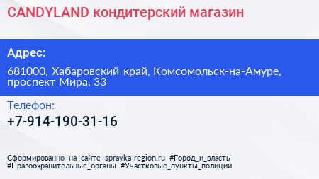 Нажмите, чтобы скачать визитку CANDYLAND кондитерский магазин - визитка