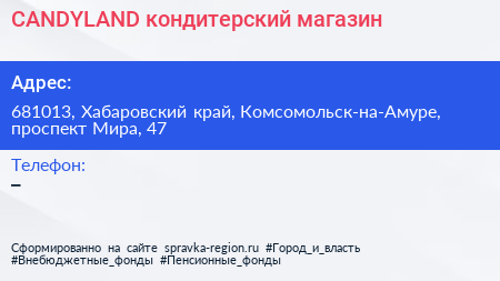 Нажмите, чтобы скачать визитку CANDYLAND кондитерский магазин - визитка