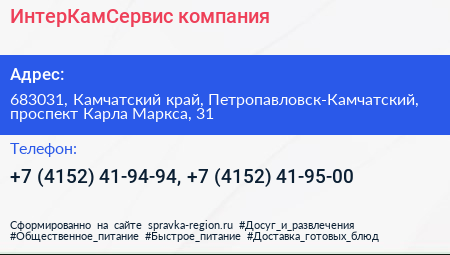 ИнтерКамСервис компания - визитка