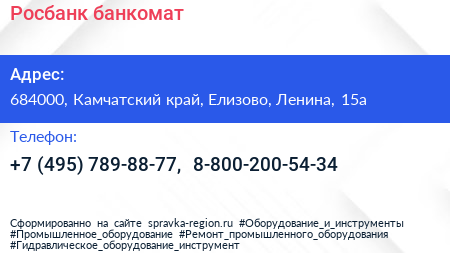Росбанк банкомат - визитка