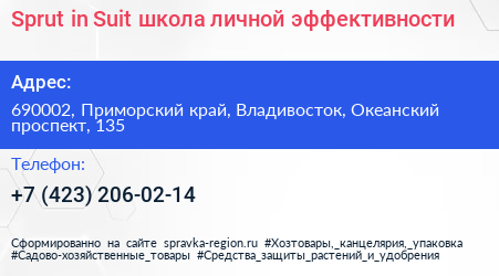 Sprut in Suit школа личной эффективности - визитка