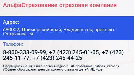 АльфаСтрахование страховая компания - визитка
