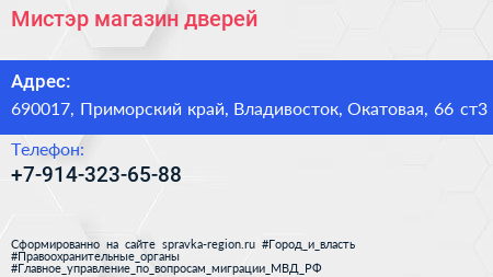 Нажмите, чтобы скачать визитку Мистэр магазин дверей - визитка