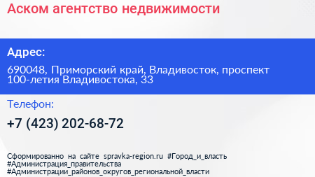 Аском агентство недвижимости - визитка