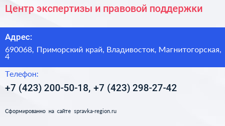Центр экспертизы и правовой поддержки - визитка