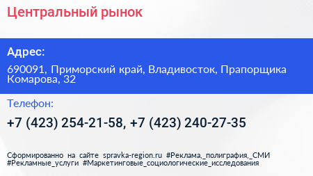 Центральный рынок - визитка