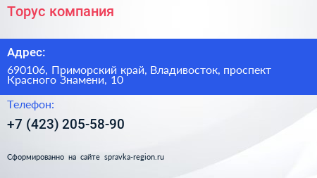 Торус компания - визитка