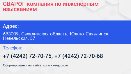 СВАРОГ компания по инженерным изысканиям - визитка