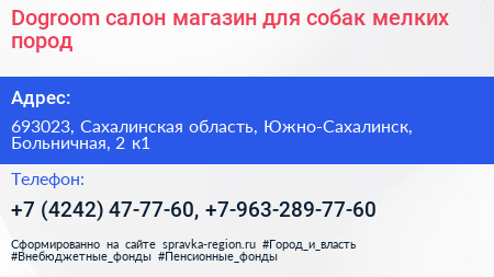 Dogroom салон магазин для собак мелких пород - визитка